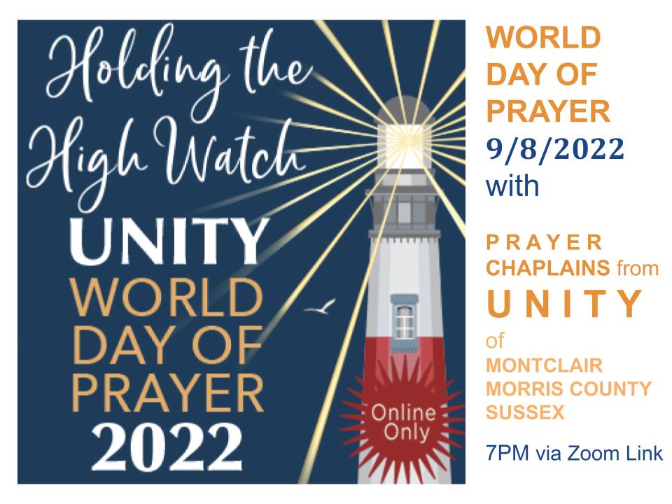 World Day of Prayer, Holding the High Watch, Prayer Chaplains, Unity of Montclair, Morris County, Sussex
